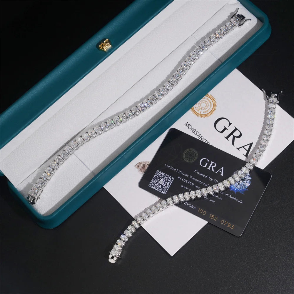 5x7mm Egg Iced Out Tennis Chain