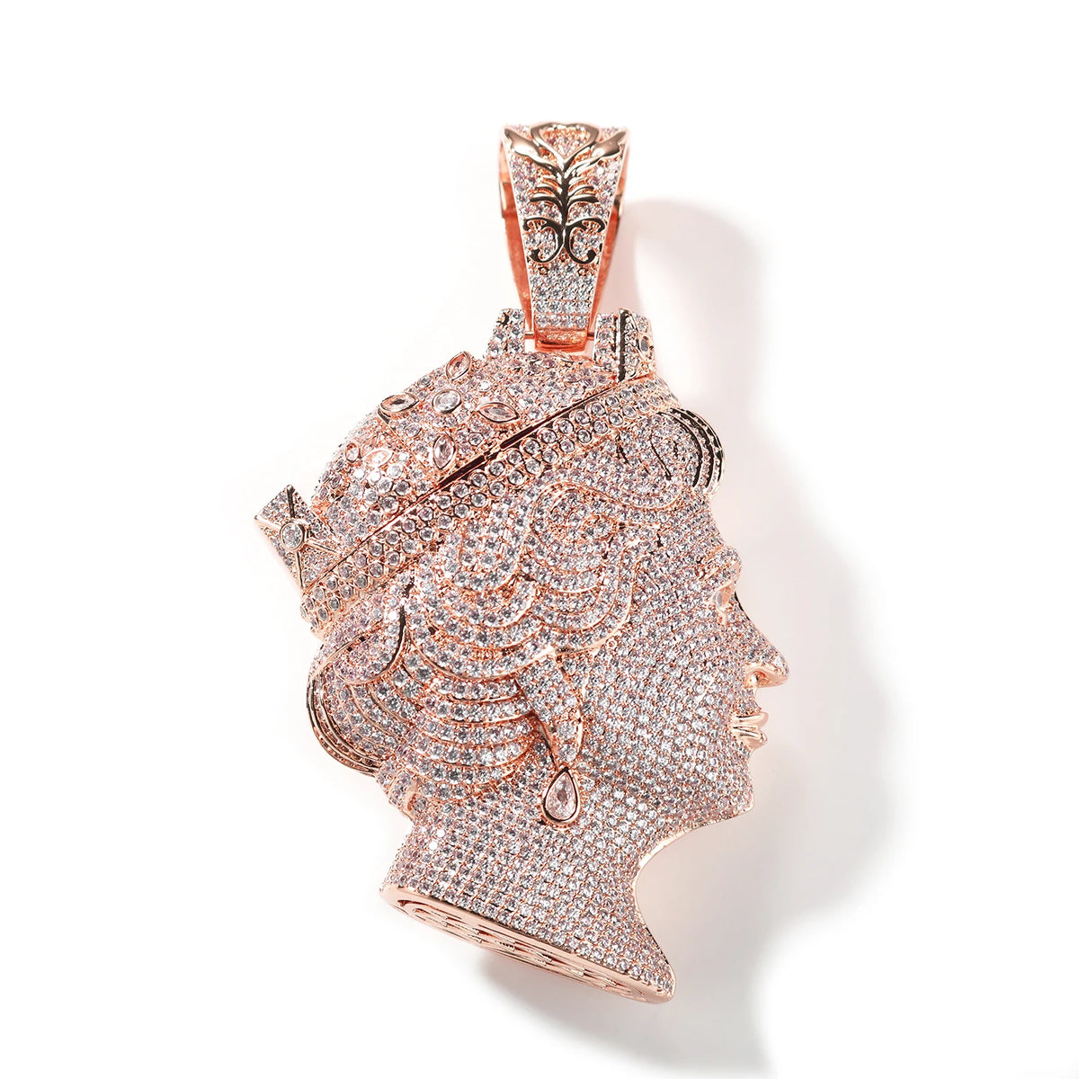 Iced Out Queen Elizabeth Portrait Pendant