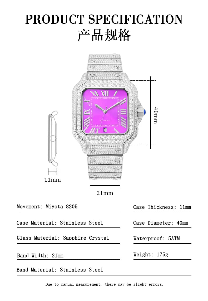 Iced Out Diamond Automatic Watch