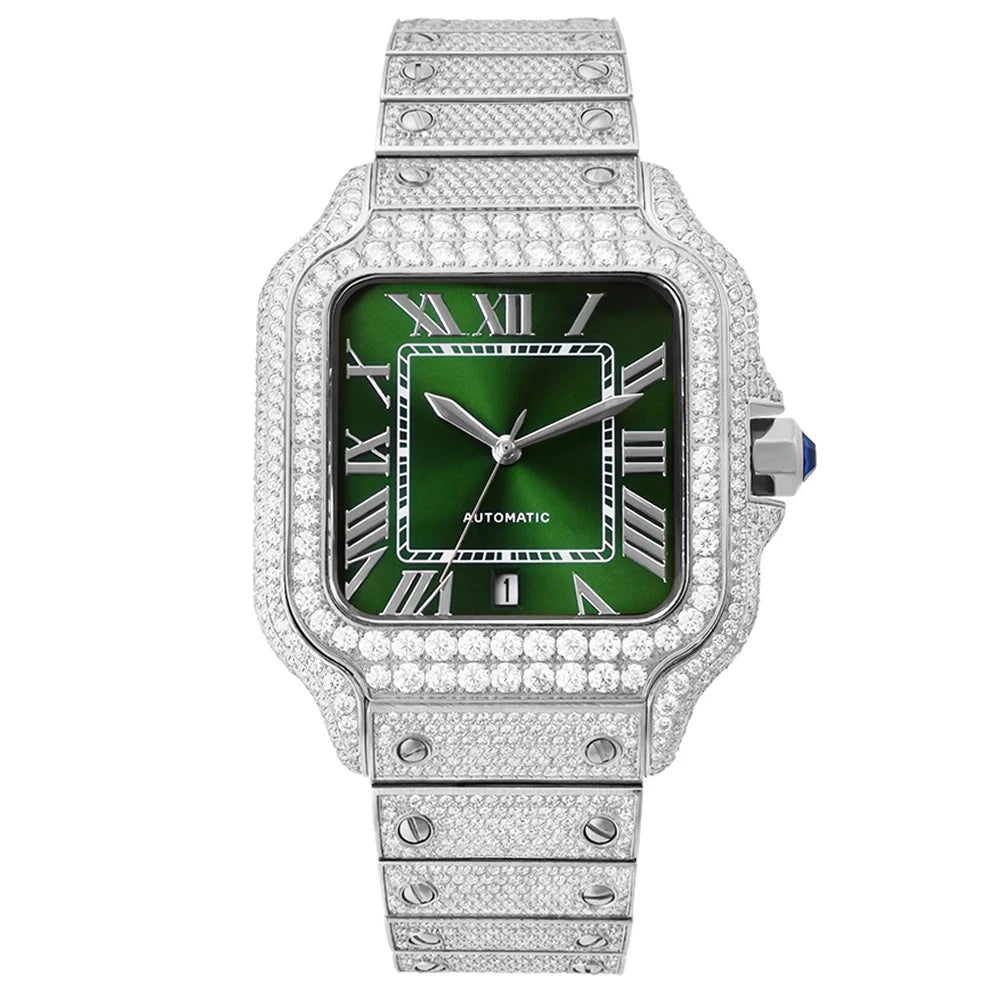 Iced Out Diamond Automatic Watch