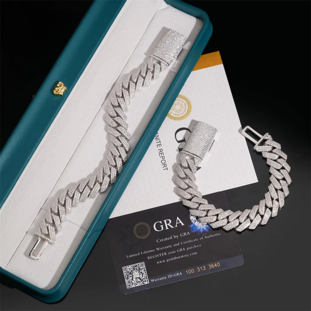 15mm Iced Out Diamonds Cuban Link Chain