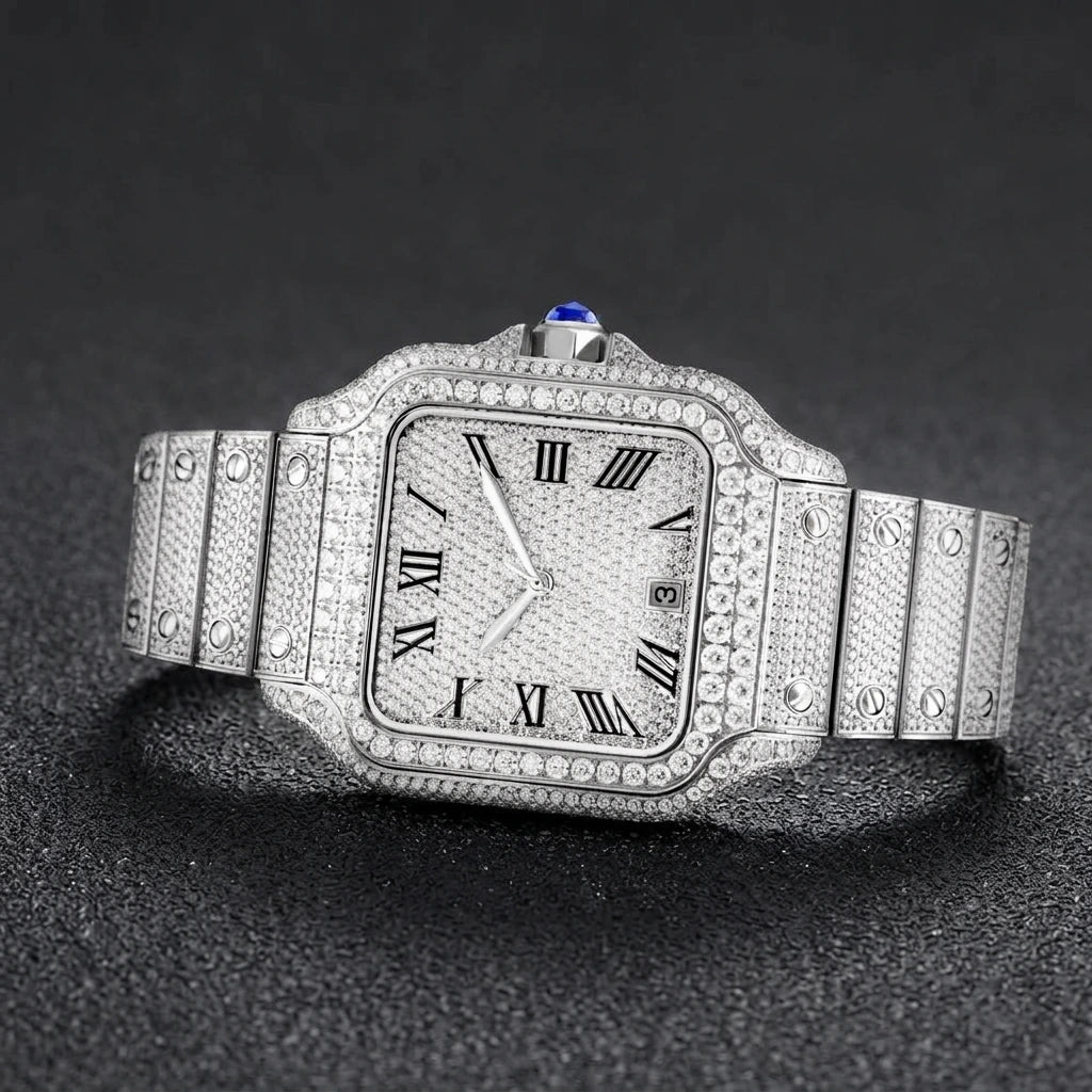 Iced Out High-End Square Watch