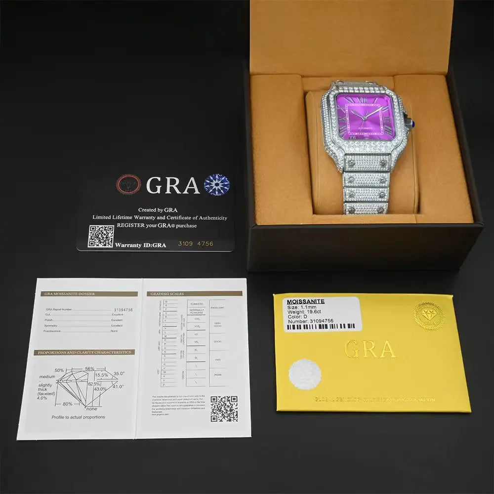 Iced Out Diamond Automatic Watch