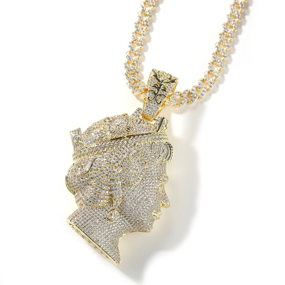 Iced Out Queen Elizabeth Portrait Pendant