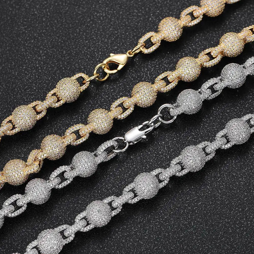 10.5mm Iced Out Ball Chain