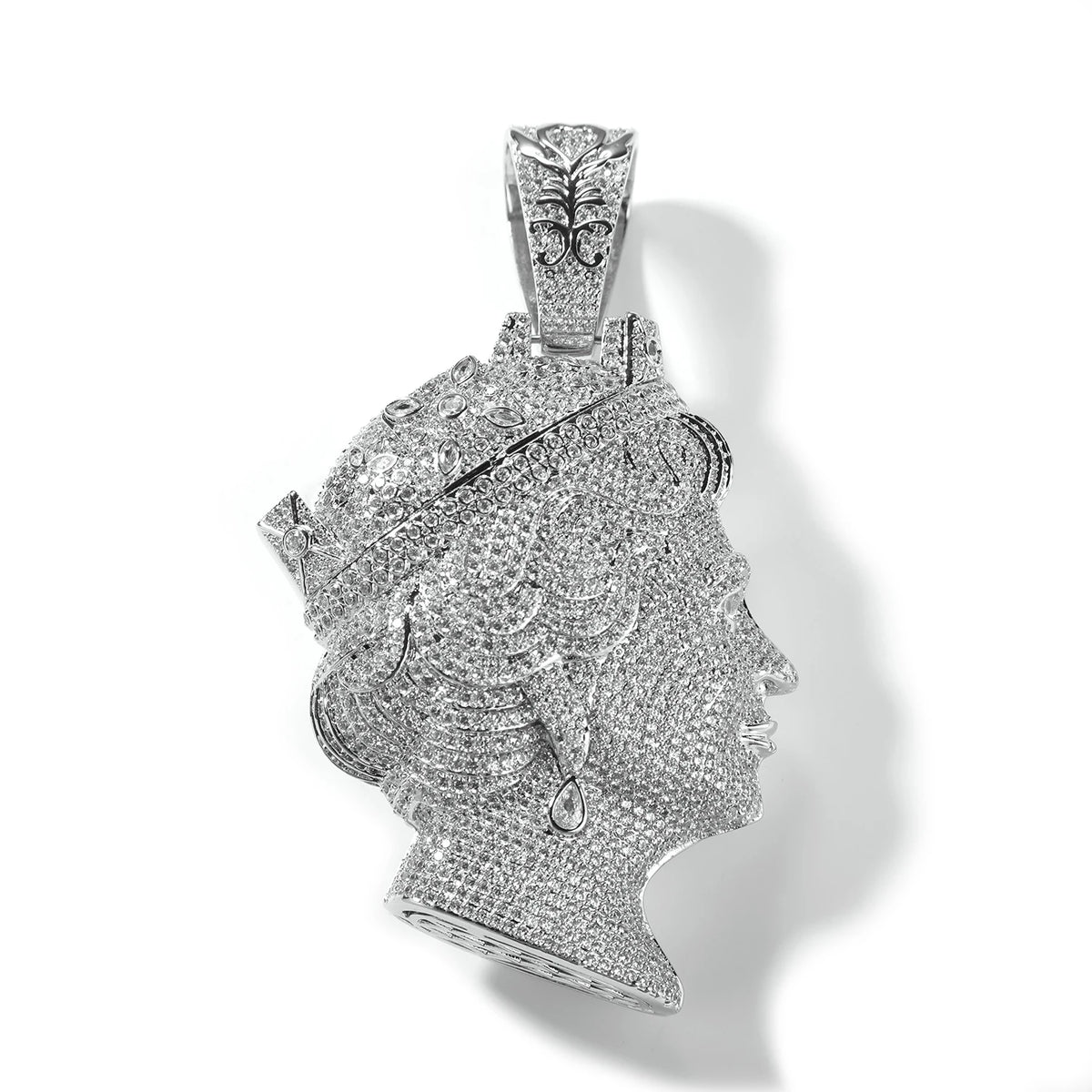 Iced Out Queen Elizabeth Portrait Pendant