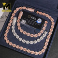 12mm Iced Out  Bean Chain