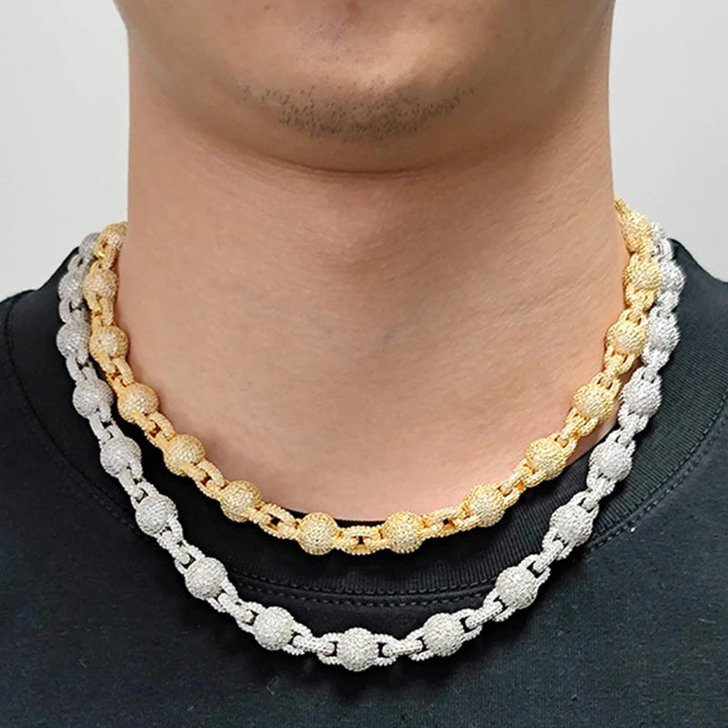 10.5mm Iced Out Ball Chain