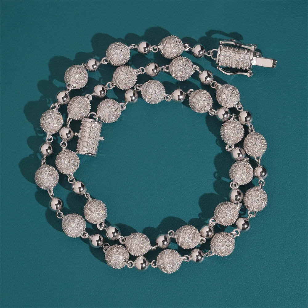 8mm Iced Out Ball Link Chain