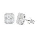 Iced Out Cross Stud Earrings