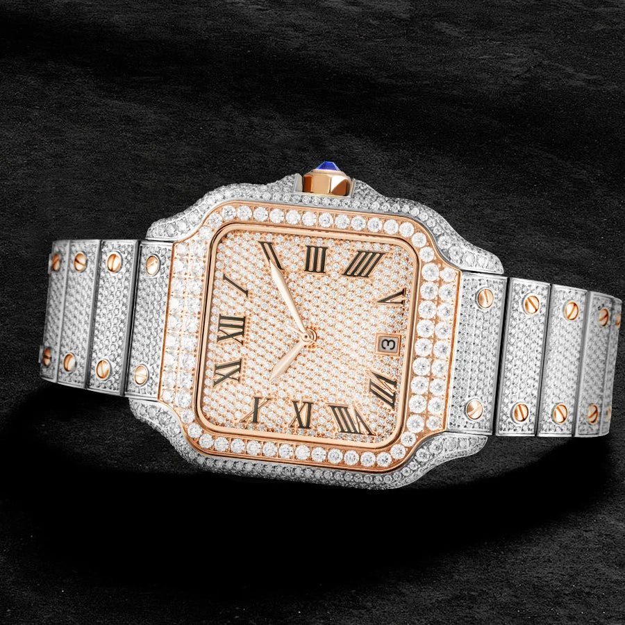 Iced Out High-End Square Watch