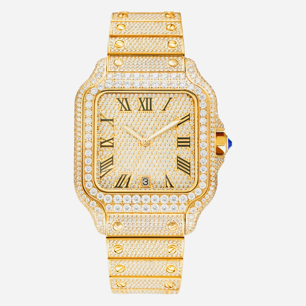 Iced Out High-End Square Watch