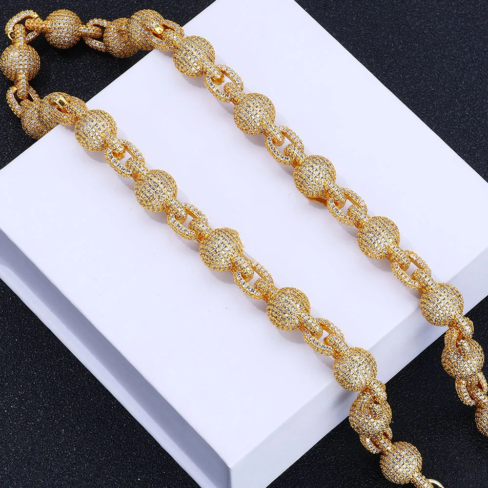 10.5mm Iced Out Ball Chain