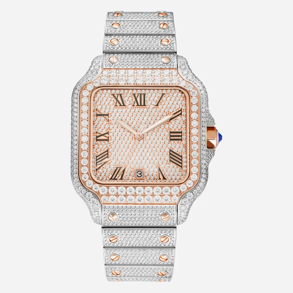 Iced Out High-End Square Watch