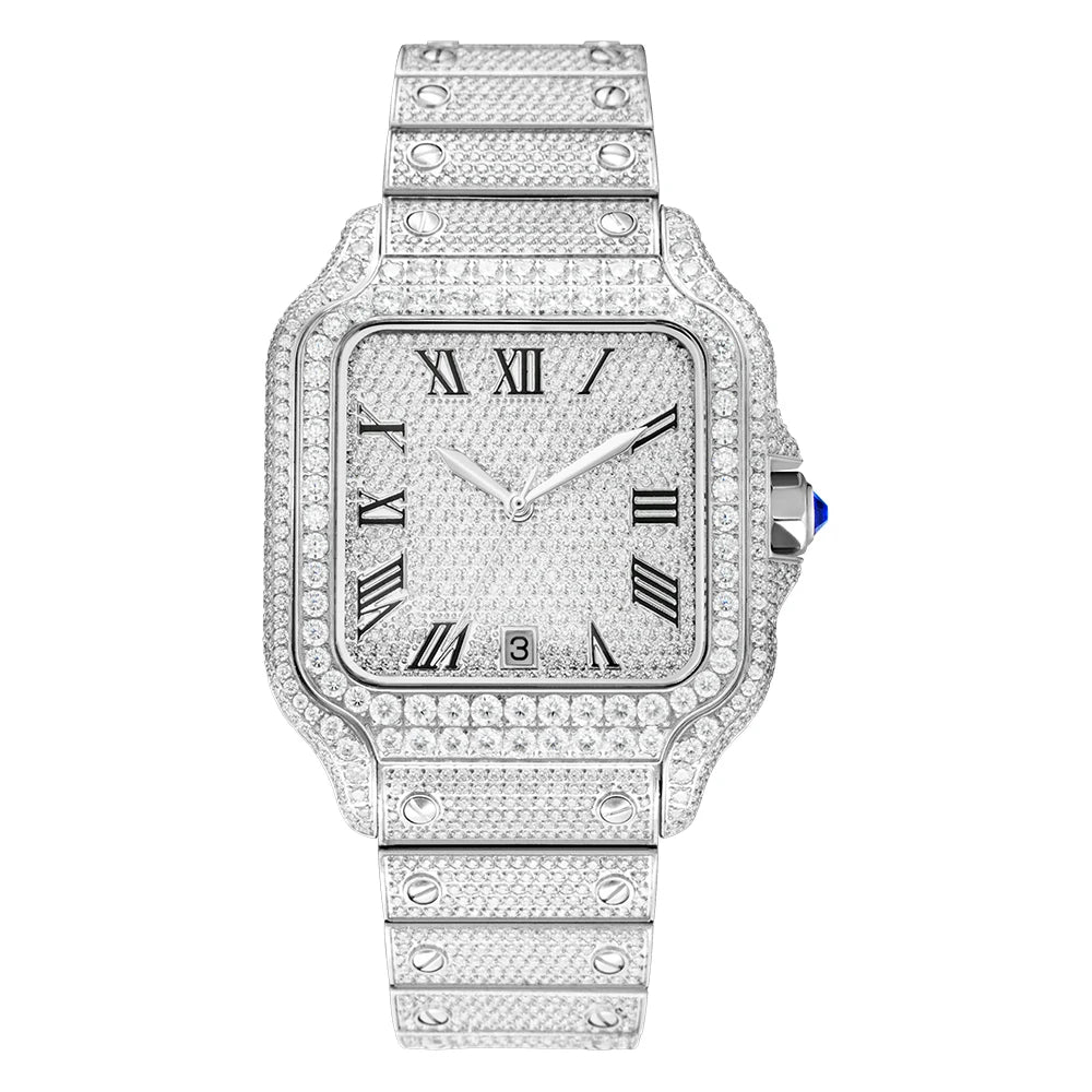 Iced Out High-End Square Watch