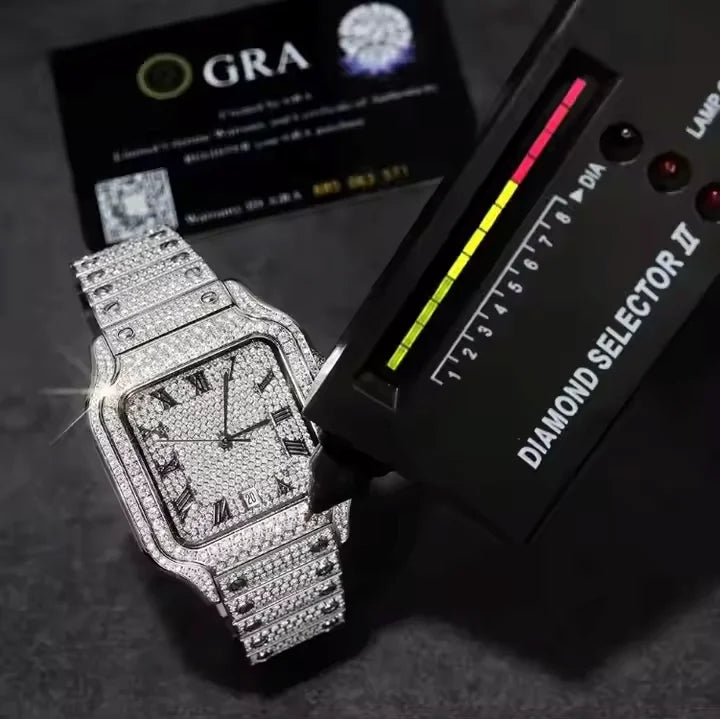 Iced Out High-End Square Watch
