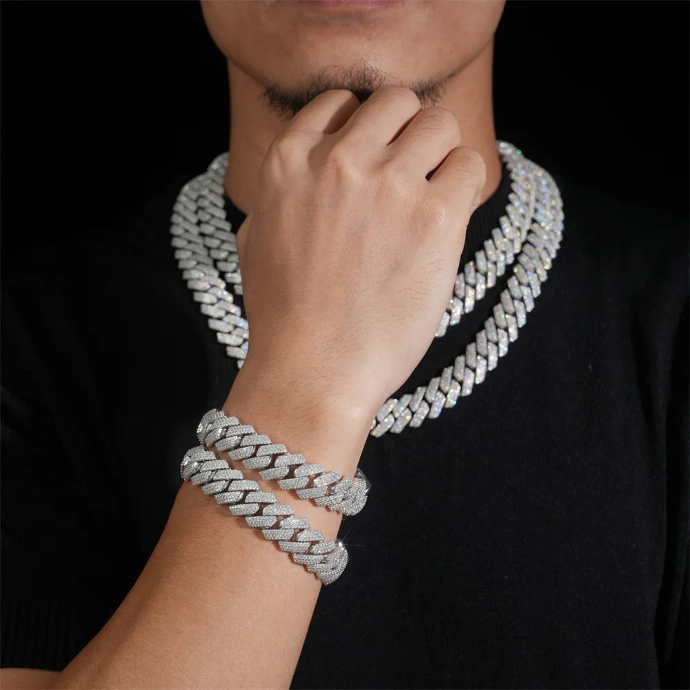 15mm Iced Out Diamonds Cuban Link Chain